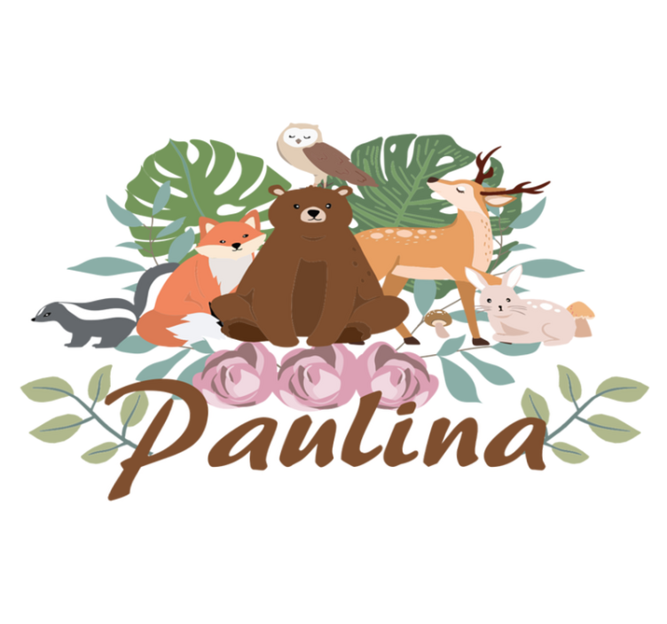 Vinyl teppich tiere waldtiere versammlung - TenStickers