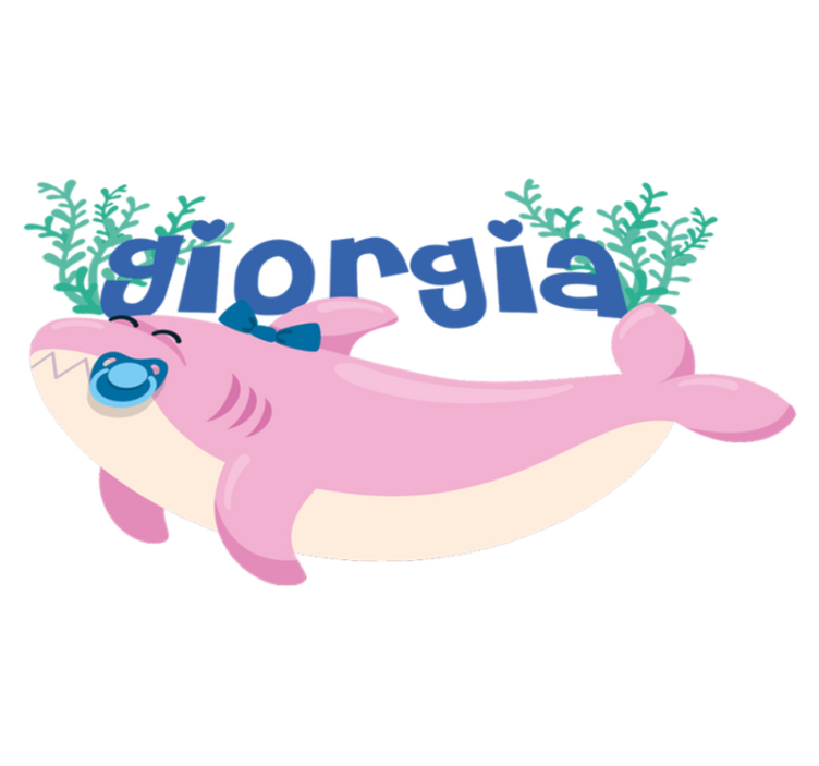 Vinyl teppich tiere im fröhlichen haifischdesign - TenStickers