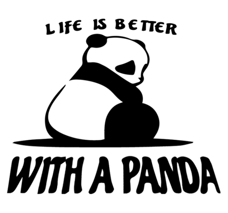 Vinyl teppich tiere mit panda illustration zitat - TenStickers