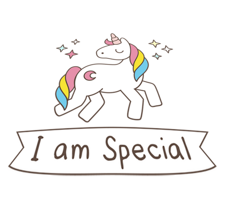 Vinyl teppich tiere einhorn mit besonderem spruch - TenStickers