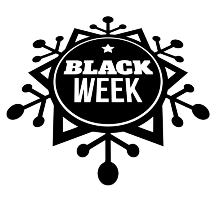 Vinyl teppich black friday schneeflocken woche - TenStickers