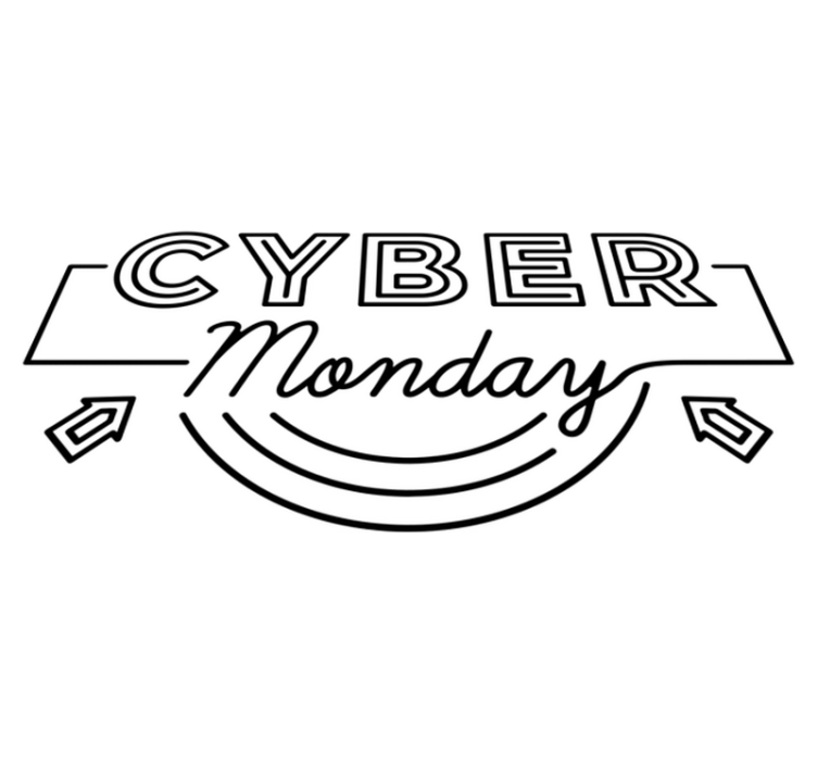 Vinyl teppich black friday cyber monday pfeile - TenStickers