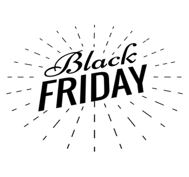 Vinyl teppich black friday mit funkelnder kalligrafie - TenStickers