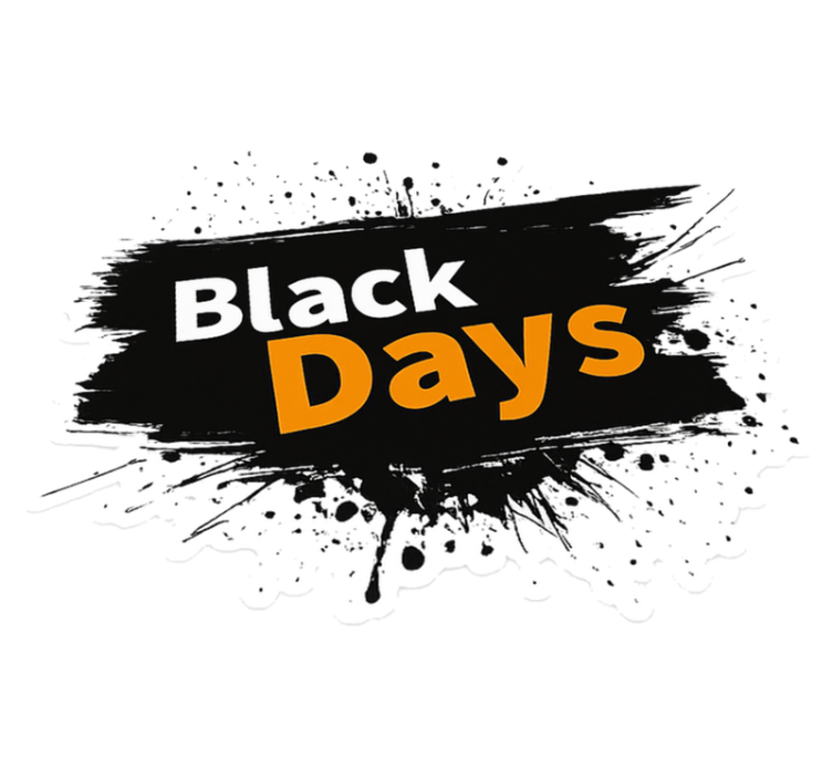 Vinyl teppich black friday schwarz und weiß "schwarze tage" - TenStickers