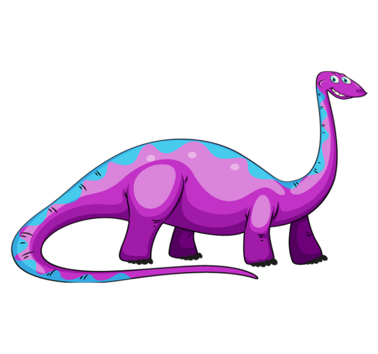 Vinyl teppich tiere verspielter lila dinosaurier - TenStickers