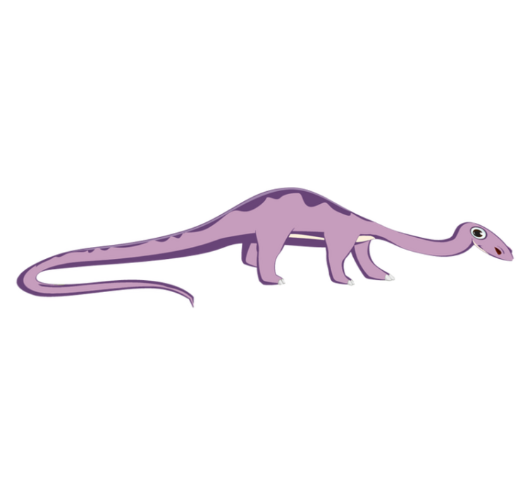 Vinyl teppich tiere freundlicher langhalsdinosaurier - TenStickers