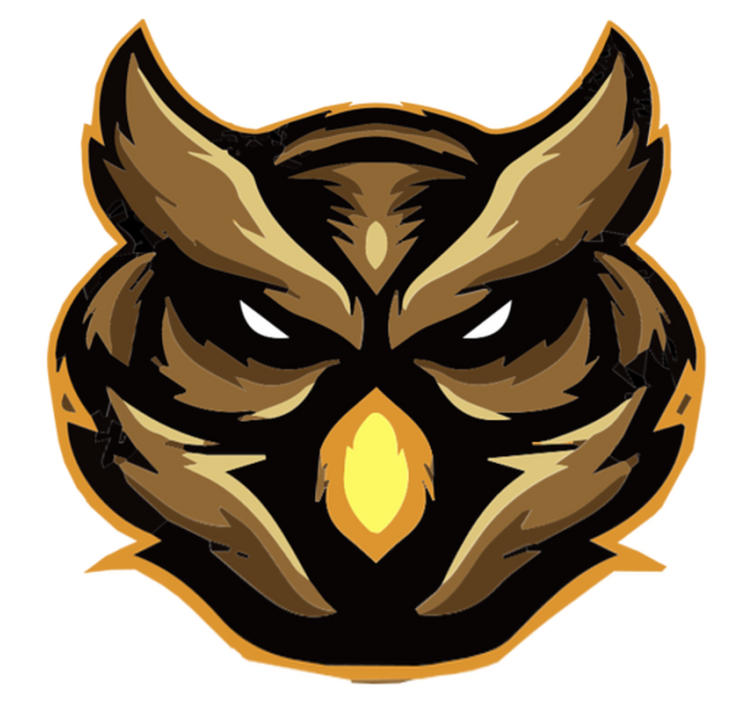 Vinyl teppich tiere mit furchtlosem eulenemblem - TenStickers