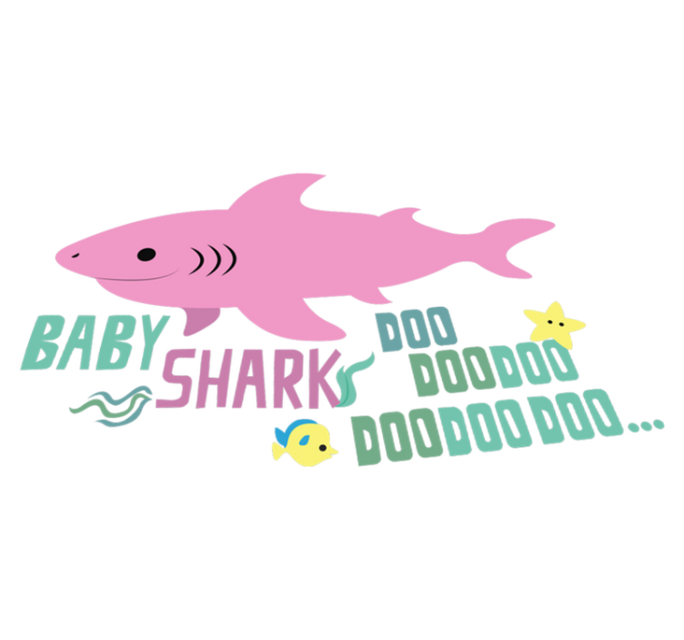 Vinyl teppich tiere mit baby shark liedtext - TenStickers