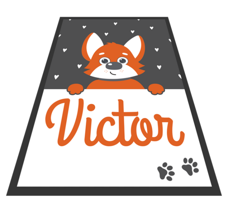Vinyl teppich tiere kinderposter mit namen - TenStickers
