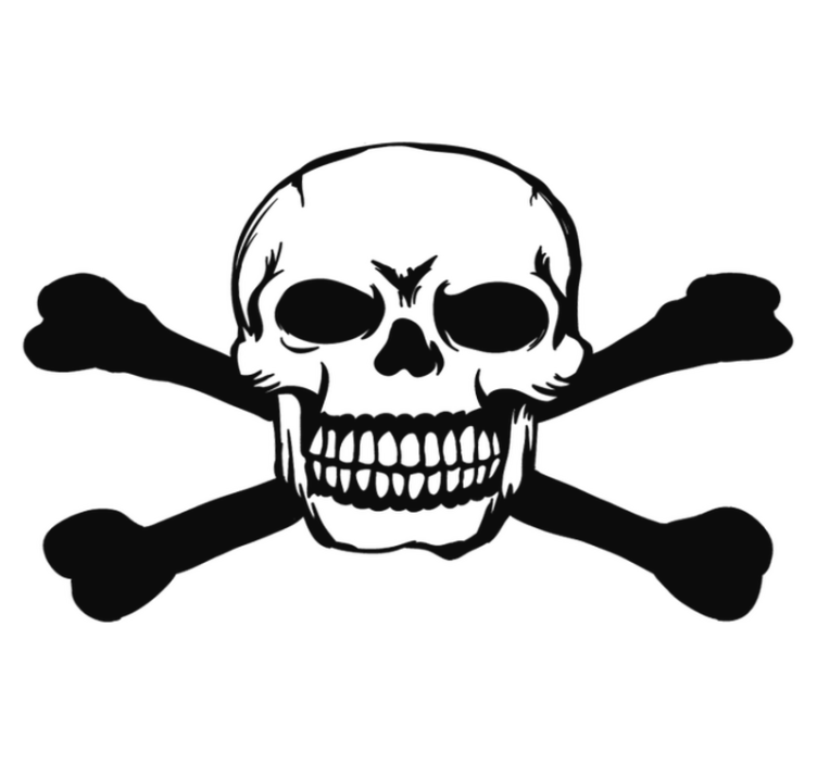 Vinyl teppich halloween totenkopf für auto - TenStickers