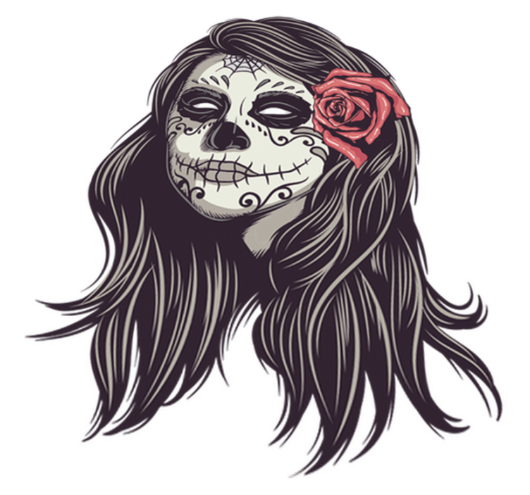Vinyl teppich halloween totenkopfmädchen - TenStickers