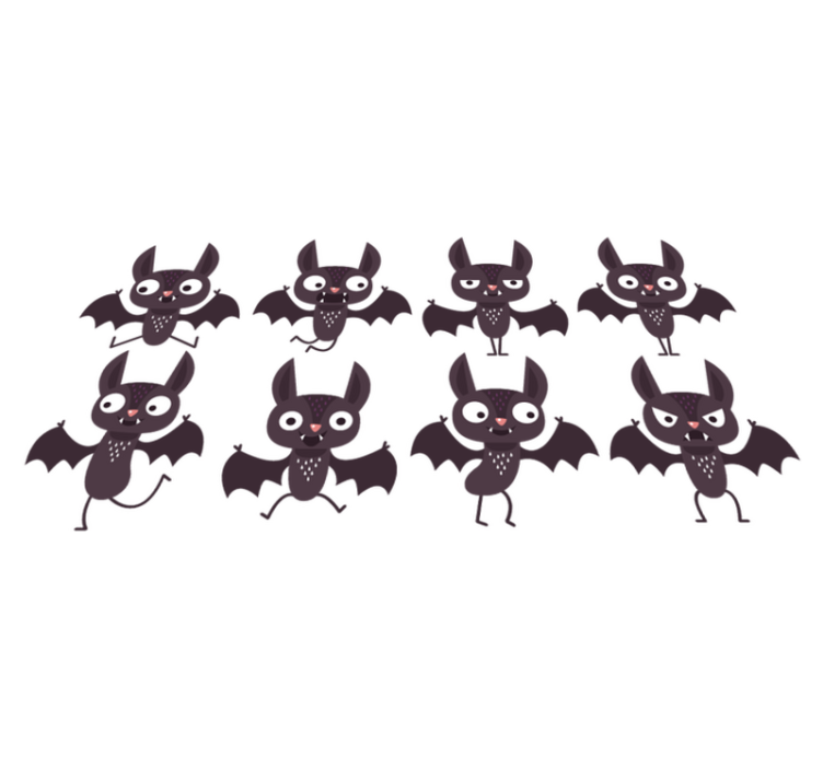 Vinyl teppich halloween fröhliche fledermauspackung - TenStickers