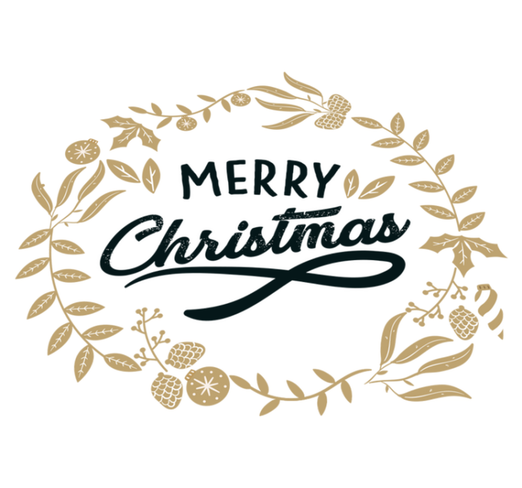 Vinyl teppich weihnachten mit floralem stickerei-motiv - TenStickers