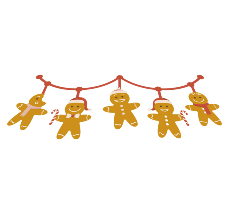 Vinyl teppich weihnachten keksbordüre - TenStickers