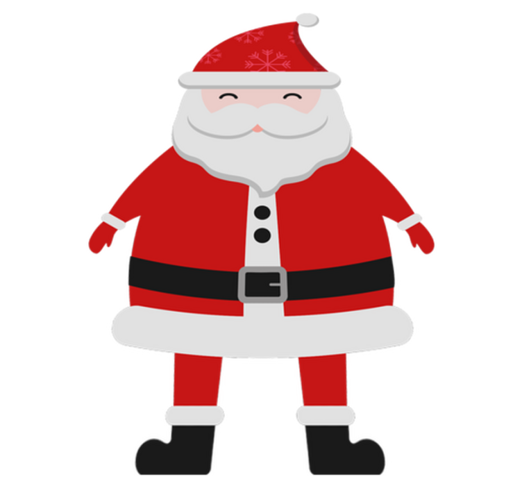 Vinyl teppich weihnachten mit weihnachtsmann für kinder - TenStickers