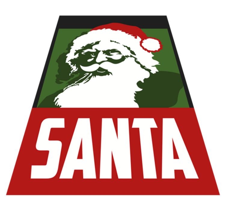 Vinyl teppich weihnachten realistischer weihnachtsmann - TenStickers