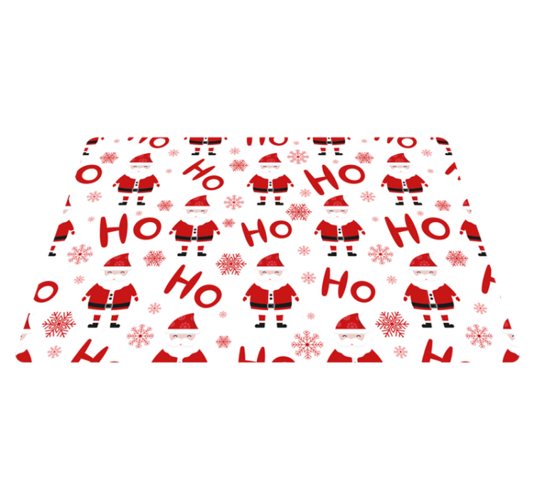 Vinyl teppich weihnachten mit santa claus und hohoho muster - TenStickers