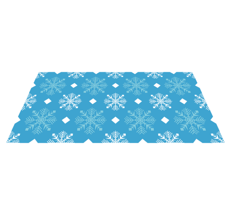 Vinyl teppich weihnachten schneeflocken in blautönen - TenStickers