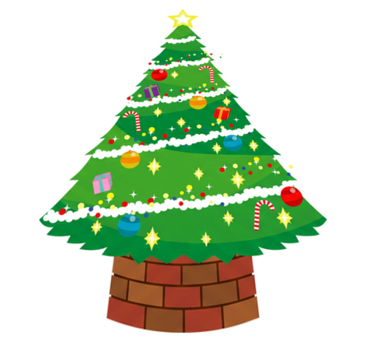 Vinyl teppich weihnachten tannenbaum - TenStickers