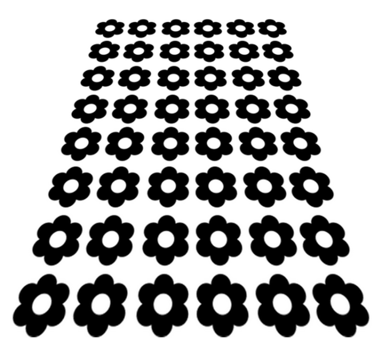 Vinyl teppich blumen mit blumenstickern - TenStickers