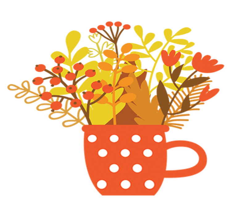 Vinyl teppich blumen herbstglas - TenStickers