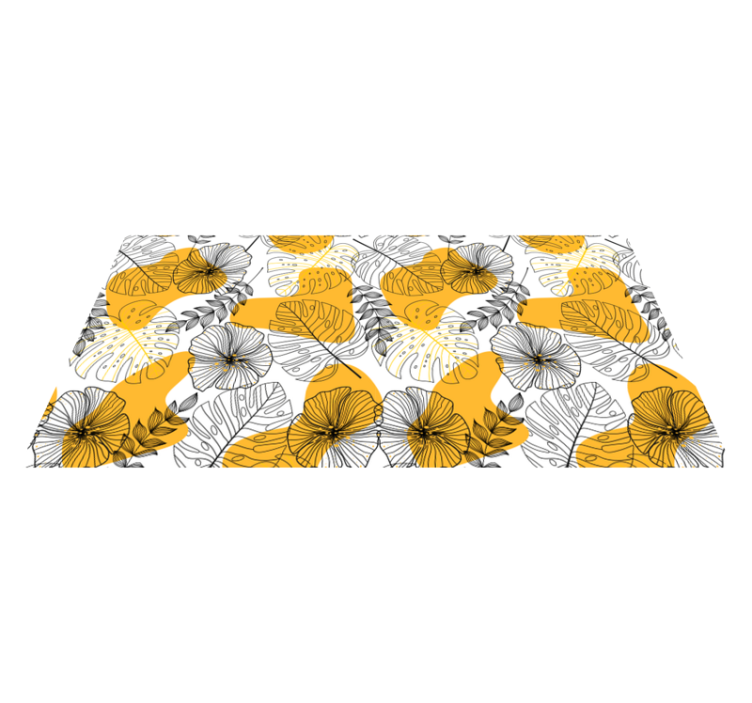 Vinyl teppich blumen im kallax blumen design - TenStickers