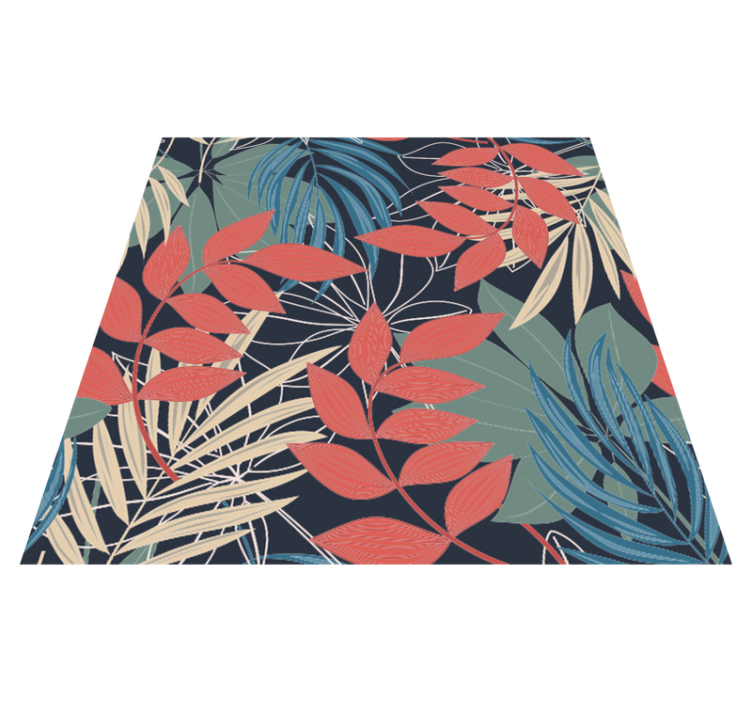 Vinyl teppich blumen modernes elegantes blumenmuster - TenStickers