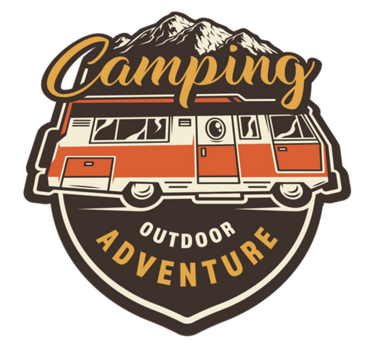 Vinyl teppich blumen für wohnmobil camping abenteuer - TenStickers