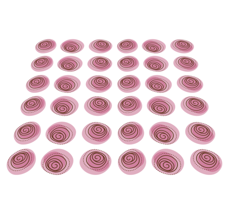 Vinyl teppich blumen in pinkem blumenmuster - TenStickers