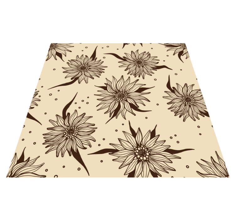 Vinyl teppich blumen alte sonnenblume - TenStickers