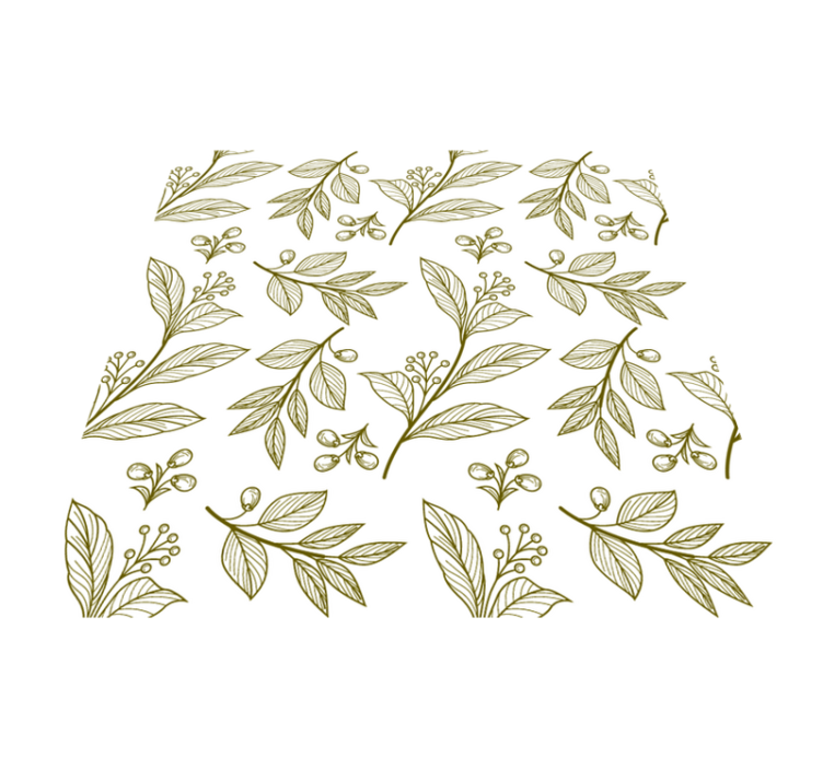 Vinyl teppich blumen mit botanischem blattdesign - TenStickers