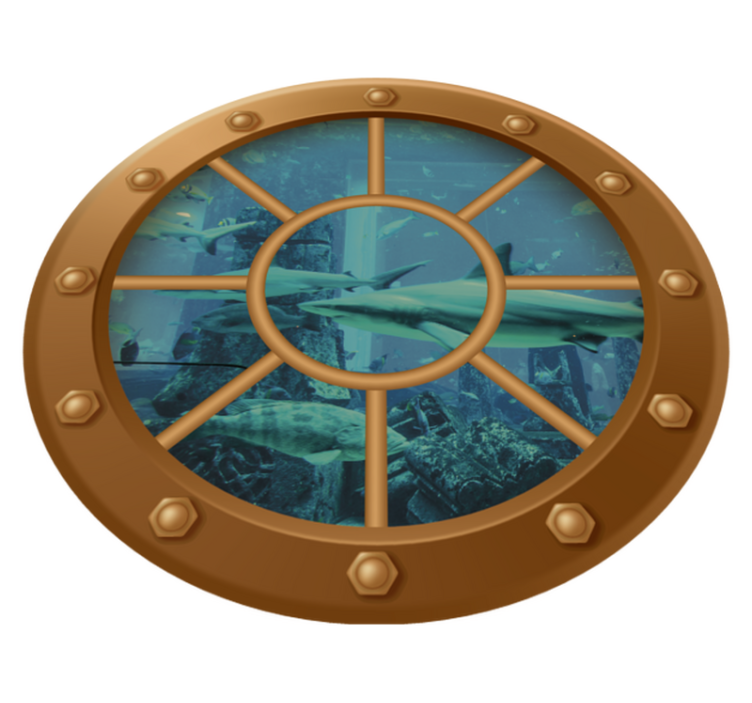 Vinyl teppich blumen unterwasserblick portal - TenStickers