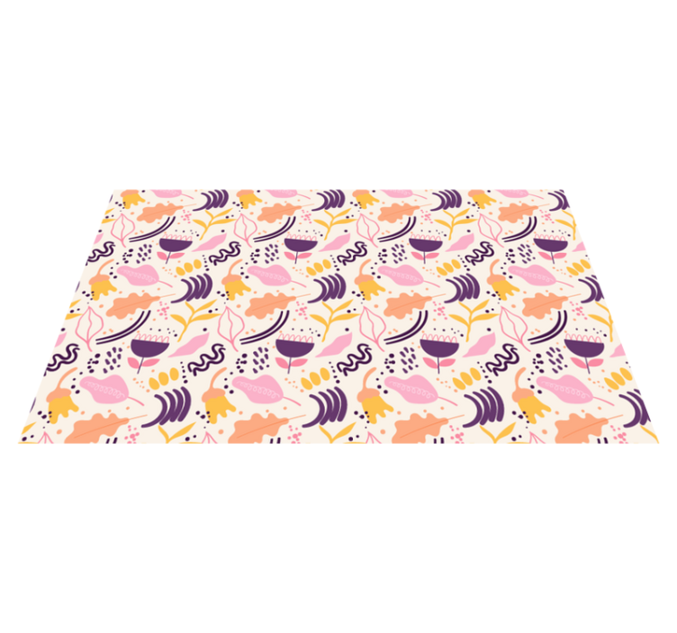 Vinyl teppich blumen lebendige blumeneinspiration - TenStickers