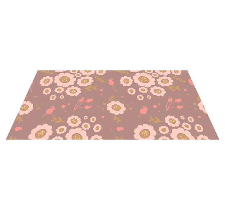 Vinyl teppich blumen mit pastellfarbenem muster - TenStickers