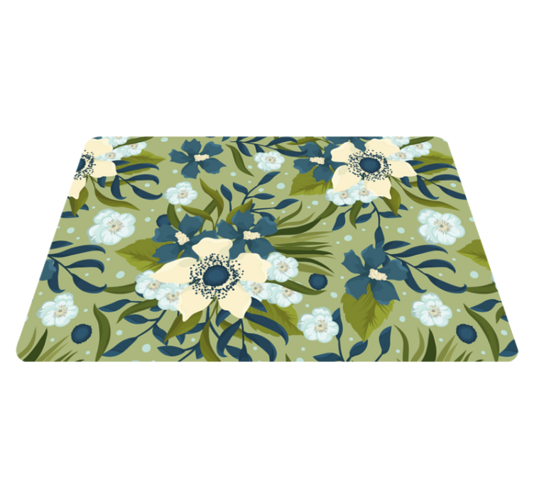 Vinyl teppich blumen buntes sommermuster - TenStickers