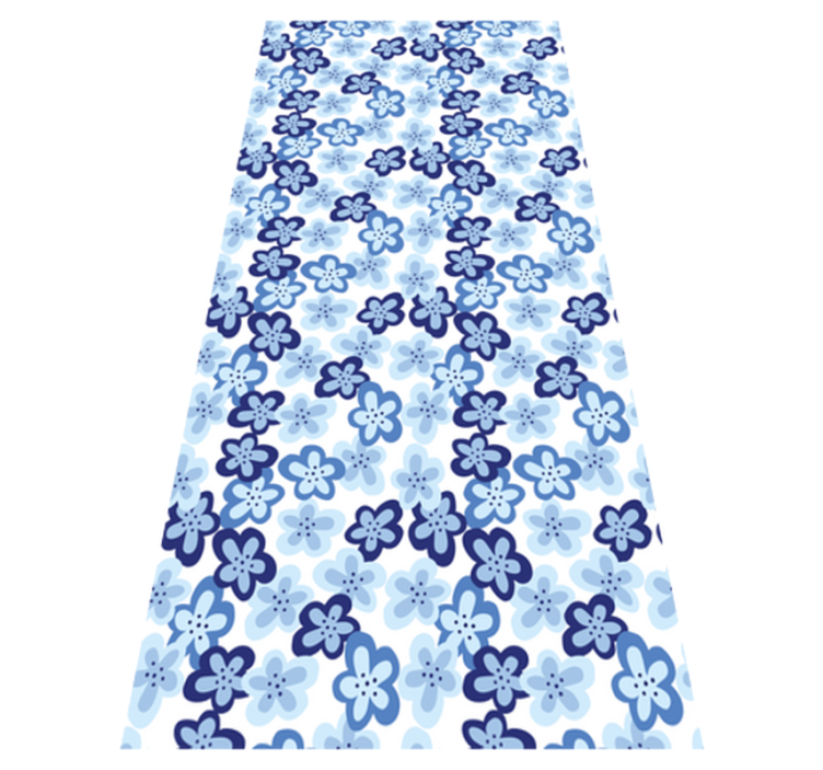 Vinyl teppich blumen im nordischen blumenmuster - TenStickers
