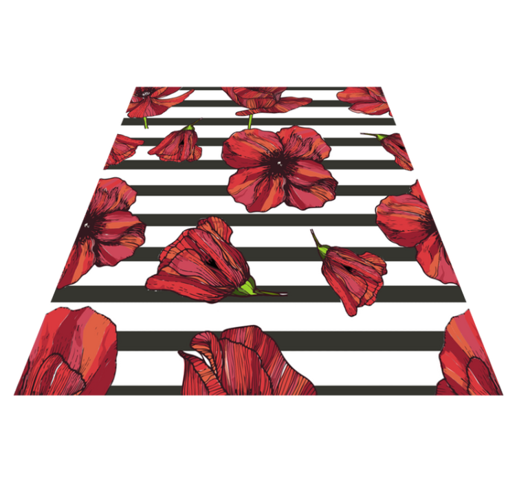 Vinyl teppich blumen polnische mohnblumen - TenStickers