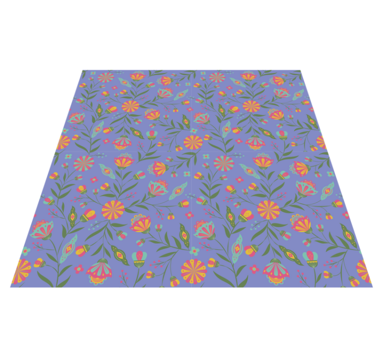 Vinyl teppich blumen niedliches design für kinder - TenStickers