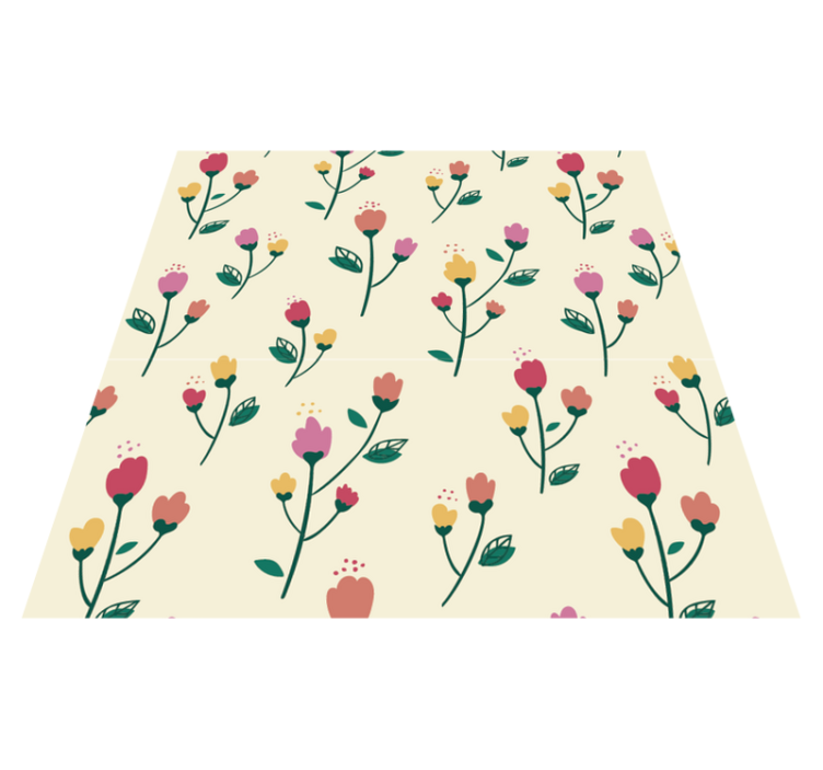 Vinyl teppich blumen mohnblumen malerei - TenStickers