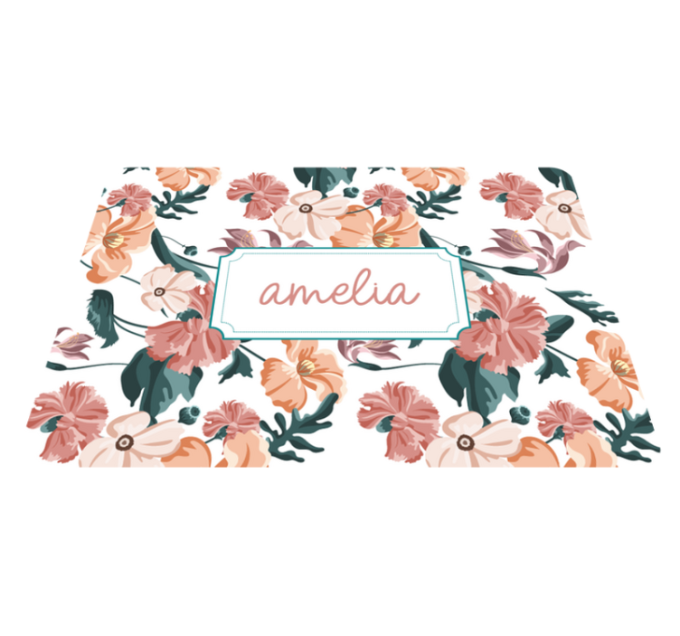 Vinyl teppich blumen mit schönem pastellblütenmuster - TenStickers