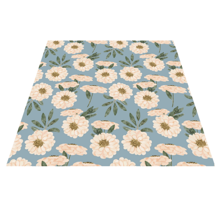 Vinyl teppich blumen mit exotischer farbauswahl - TenStickers