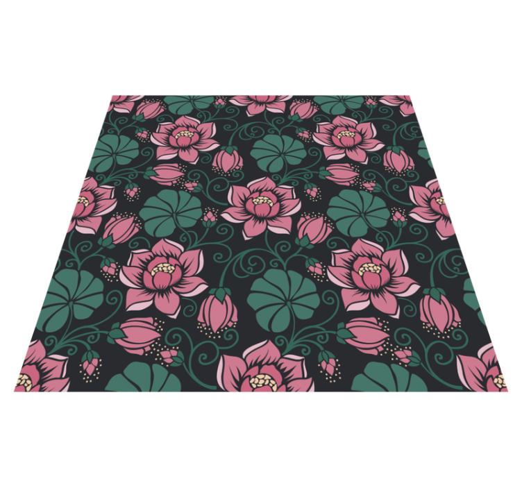 Vinyl teppich blumen blühende kletterpflanzen - TenStickers