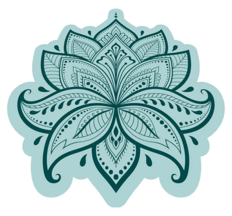 Vinyl teppich blumen lotos blühend - TenStickers