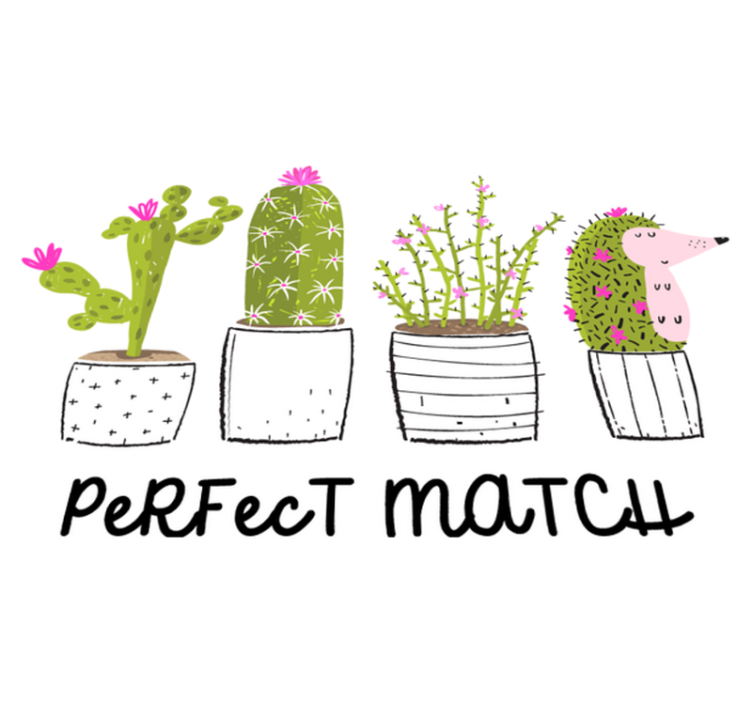 Vinyl teppich blumen perfekt zu kakteen passend - TenStickers