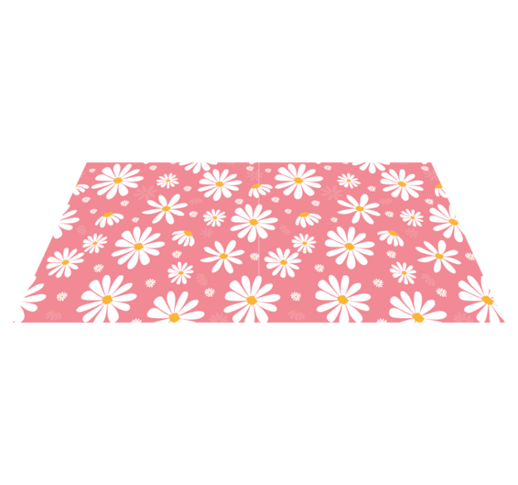 Vinyl teppich blumen mit vintage gänseblümchen - TenStickers