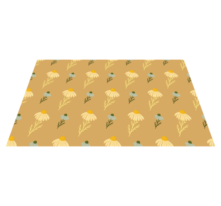 Vinyl teppich blumen mit natürlichem kamillenmuster - TenStickers