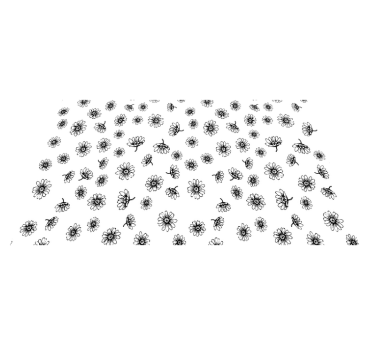 Vinyl teppich blumen set umriss gänseblümchen - TenStickers
