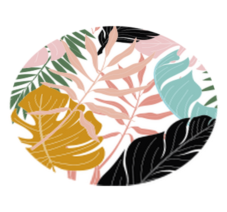Vinyl teppich blumen bunt abstraktes blumenmuster - TenStickers