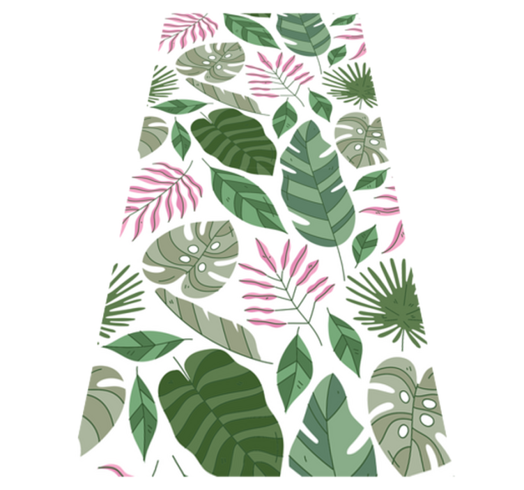 Vinyl teppich blumen tropische minimalistische pflanzen - TenStickers
