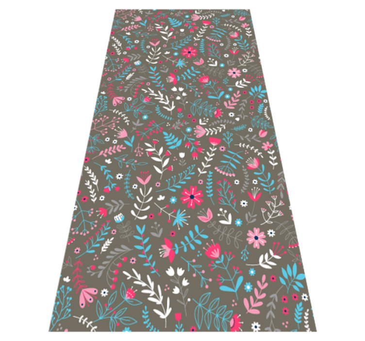 Vinyl teppich blumen bunter floraler druck - TenStickers